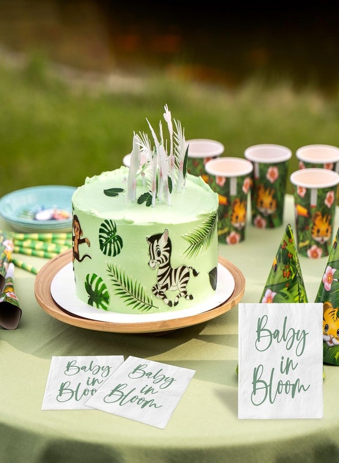 وولاين مجموعة مناديل ورقية من والين، 80 قطعة، لون أخضر فاتح، بتصميم "بيبي إن ألوم"، للاستخدام مرة واحدة، مناسبة لحفلات أعياد الميلاد، الغداء، العشاء، ولتزيين المنزل والمطبخ والحفلات، مقاس 6.5 × 6.5 بوصة - Image 4